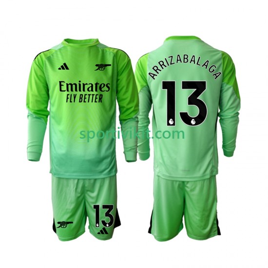 Completo da calcio Bambini Arsenal Portiere Kepa Arrizabalaga 13 Maglia Seconda 2025-2026 Manica Lunga