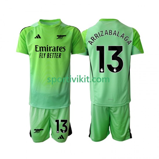 Completo da calcio Bambini Arsenal Portiere Kepa Arrizabalaga 13 Maglia Seconda 2025-2026 Manica Corta