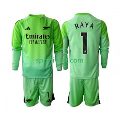 Completo da calcio Bambini Arsenal Portiere Raya 1 Maglia Seconda 2025-2026 Manica Lunga