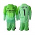 Completo da calcio Bambini Arsenal Portiere Raya 1 Maglia Seconda 2025-2026 Manica Lunga