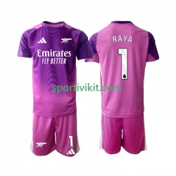 Completo da calcio Bambini Arsenal Portiere Raya 1 Maglia Terza 2025-2026 Manica Corta