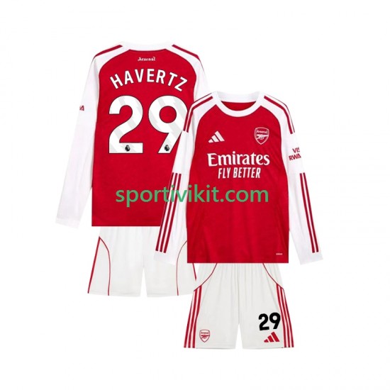 Completo da calcio Bambini Arsenal Kai Havertz 29 Maglia Prima 2025-2026 Manica Lunga