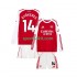 Completo da calcio Bambini Arsenal Viktor Gyokeres 14 Maglia Prima 2025-2026 Manica Lunga