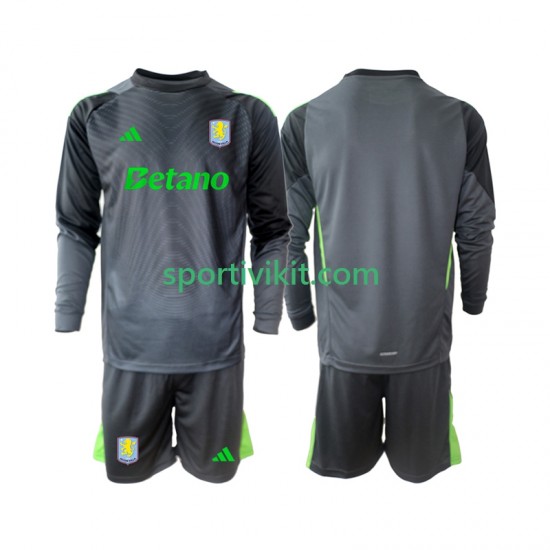 Completo da calcio Bambini Aston Villa Portiere Maglia Prima 2025-2026 Manica Lunga