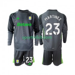 Completo da calcio Bambini Aston Villa Portiere Emiliano Martinez 23 Maglia Prima 2025-2026 Manica Lunga