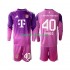 Completo da calcio Bambini FC Bayern München Portiere Jonas Urbig 40 Maglia Quarto 2025-2026 Manica Lunga