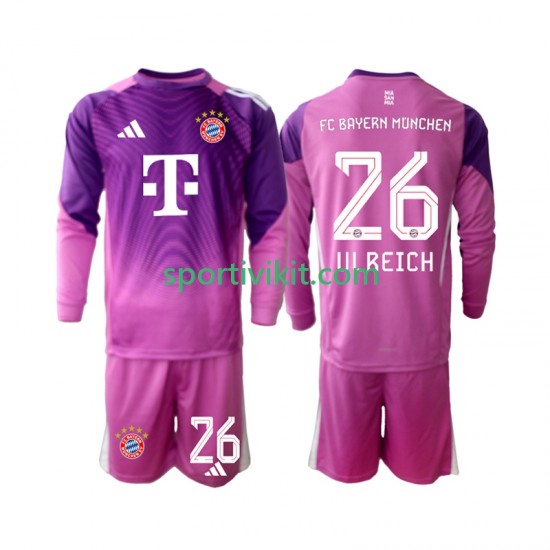 Completo da calcio Bambini FC Bayern München Portiere Sven Ulreich 26 Maglia Quarto 2025-2026 Manica Lunga