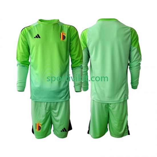 Completo da calcio Bambini Belgio Portiere Maglia Prima 2025 Manica Lunga