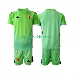 Completo da calcio Bambini Belgio Portiere Maglia Prima 2025 Manica Corta