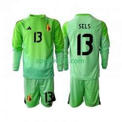 Completo da calcio Bambini Belgio Portiere Matz Sels 13 Maglia Prima 2025 Manica Lunga