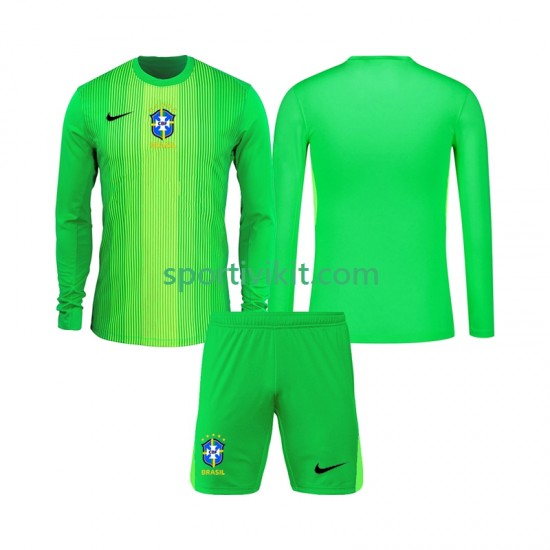 Completo da calcio Bambini Brasile Portiere Maglia Prima 2026 Manica Lunga