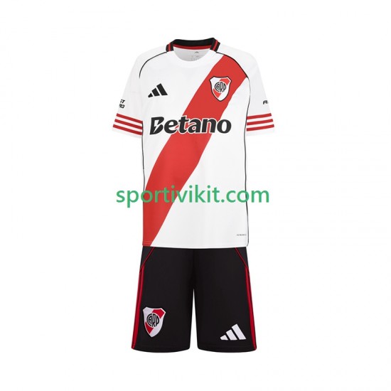 Completo da calcio Bambini CA River Plate Maglia Prima 2025-2026 Manica Corta
