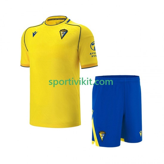Completo da calcio Bambini Cádiz CF Maglia Prima 2025-2026 Manica Corta