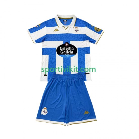 Completo da calcio Bambini Deportivo La Coruna Maglia Prima 2025-2026 Manica Corta