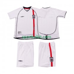 Completo da calcio Bambini Inghilterra Retro 2002 Maglia Prima Manica Corta