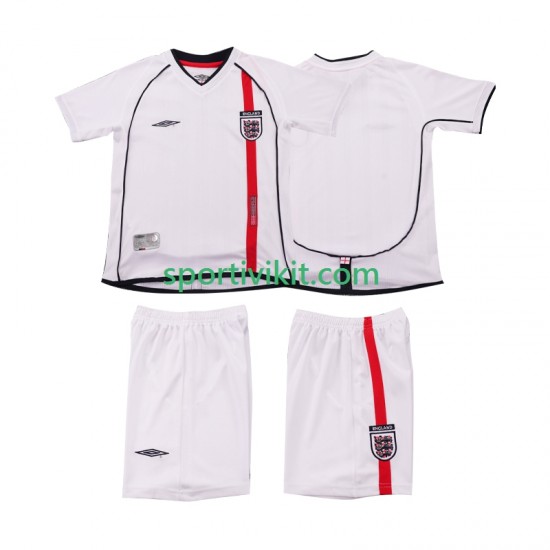 Completo da calcio Bambini Inghilterra Retro 2002 Maglia Prima Manica Corta