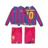 Completo da calcio Bambini FC Barcelona RONALDINHO 10 Retro 2005 2006 Maglia Prima Manica Lunga
