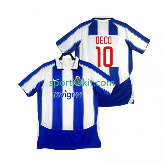 FC Porto DECO 10 Retro 2003 2004 Uomo Maglia Prima Manica Corta
