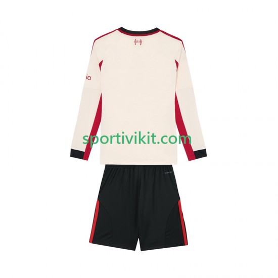 Completo da calcio Bambini Liverpool Maglia Seconda 2025-2026 Manica Lunga