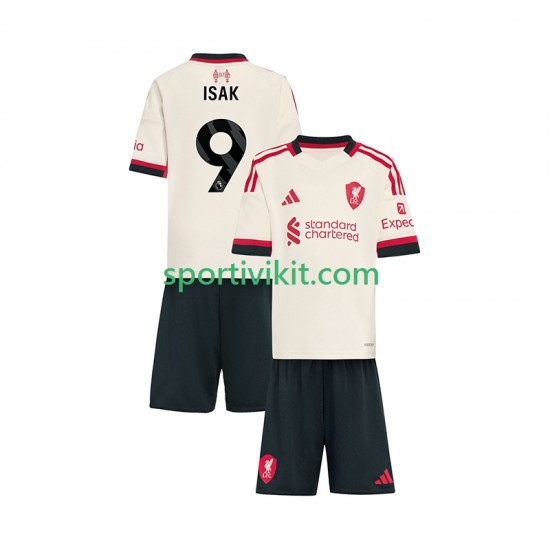 Completo da calcio Bambini Liverpool ISAK 9 Maglia Seconda 2025-2026 Manica Corta
