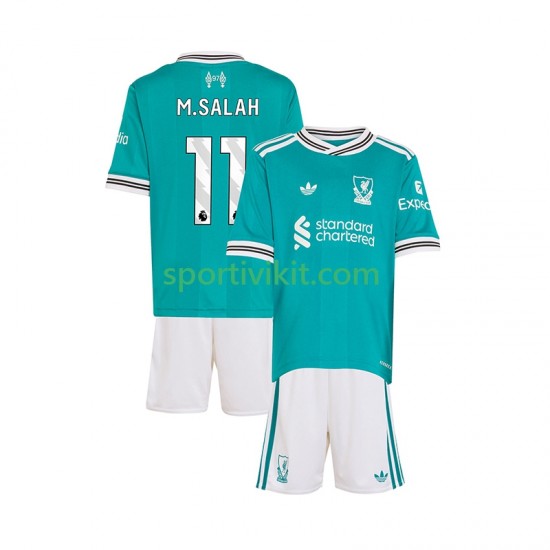 Completo da calcio Bambini Liverpool Mohamed Salah 11 Maglia Terza 2025-2026 Manica Corta