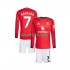 Completo da calcio Bambini Manchester United Cristiano Ronaldo 7 Maglia Prima 2025-2026 Manica Lunga