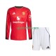 Completo da calcio Bambini Manchester United Maglia Prima 2025-2026 Manica Lunga