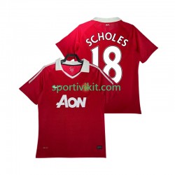 Manchester United SCHOLES 18 Retro 2010 2011 Uomo Maglia Prima Manica Corta