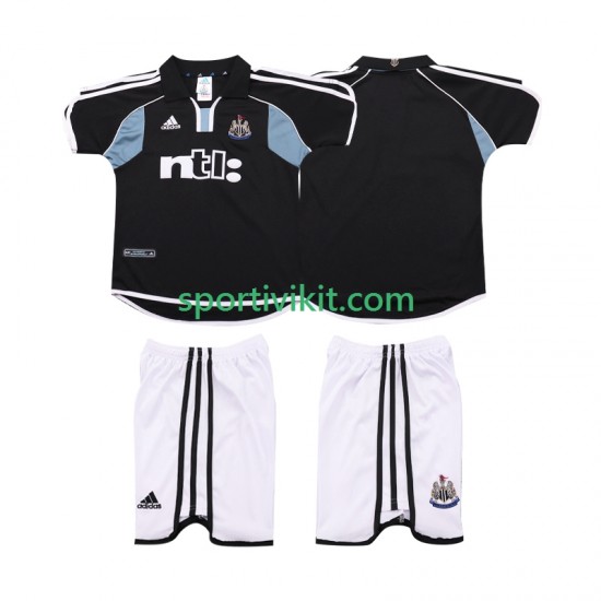 Completo da calcio Bambini Newcastle United Retro 2000 2001 Maglia Seconda Manica Corta