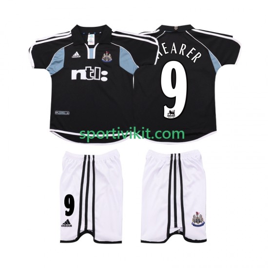 Completo da calcio Bambini Newcastle United SHEARER 9 Retro 2000 2001 Maglia Seconda Manica Corta
