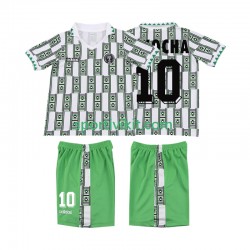 Completo da calcio Bambini Nigeria OKOCHA 10 Retro 1994 Maglia Seconda Manica Corta