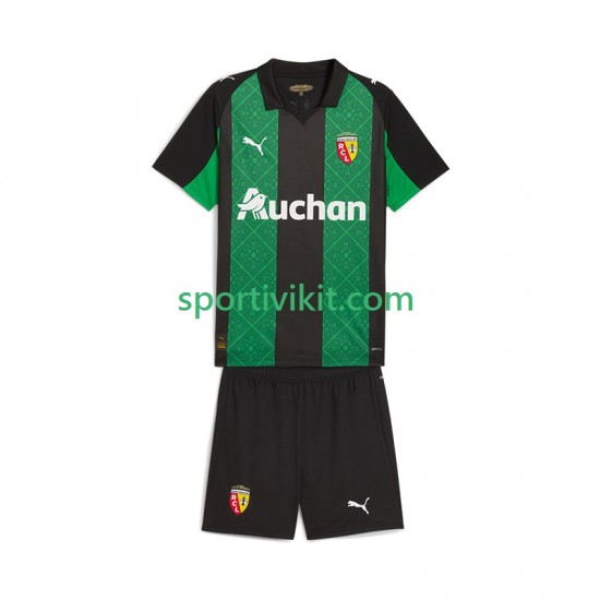 Completo da calcio Bambini RC Lens Maglia Seconda 2025-2026 Manica Corta