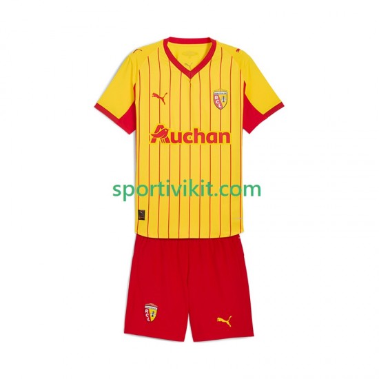 Completo da calcio Bambini RC Lens Maglia Prima 2025-2026 Manica Corta