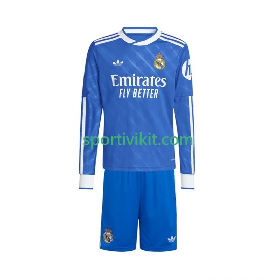 Completo da calcio Bambini Real Madrid Maglia Terza 2025-2026 Manica Lunga