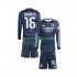 Completo da calcio Bambini Real Madrid Endrick 16 Maglia Seconda 2025-2026 Manica Lunga