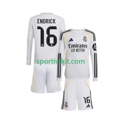 Completo da calcio Bambini Real Madrid Endrick 16 Maglia Prima 2025-2026 Manica Lunga