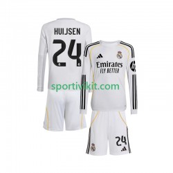 Completo da calcio Bambini Real Madrid Huijsen 24 Maglia Prima 2025-2026 Manica Lunga