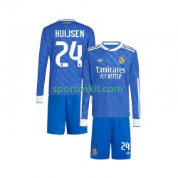 Completo da calcio Bambini Real Madrid Huijsen 24 Maglia Terza 2025-2026 Manica Lunga