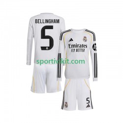 Completo da calcio Bambini Real Madrid Jude Bellingham 5 Maglia Prima 2025-2026 Manica Lunga