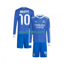 Completo da calcio Bambini Real Madrid Mbappé Kylian 10 Maglia Terza 2025-2026 Manica Lunga