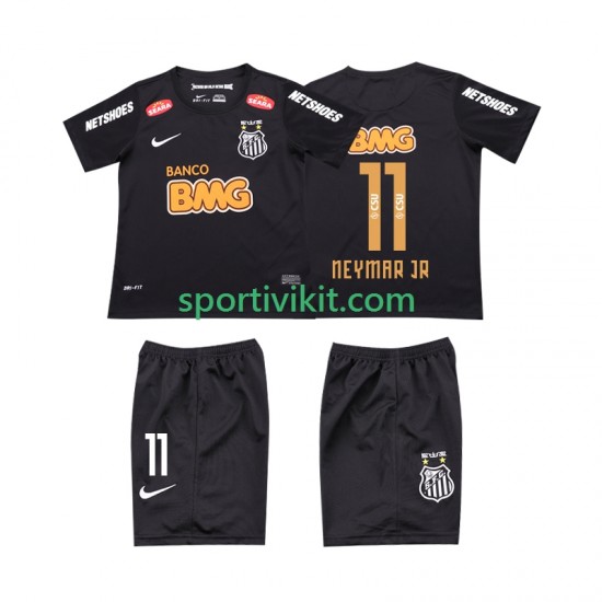 Completo da calcio Bambini Santos NEYMAR JR 11 Retro Classic 2012 2013 Maglia Seconda Manica Corta