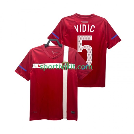 Serbia VIDIC 5 Retro 2010 Uomo Maglia Prima Manica Corta