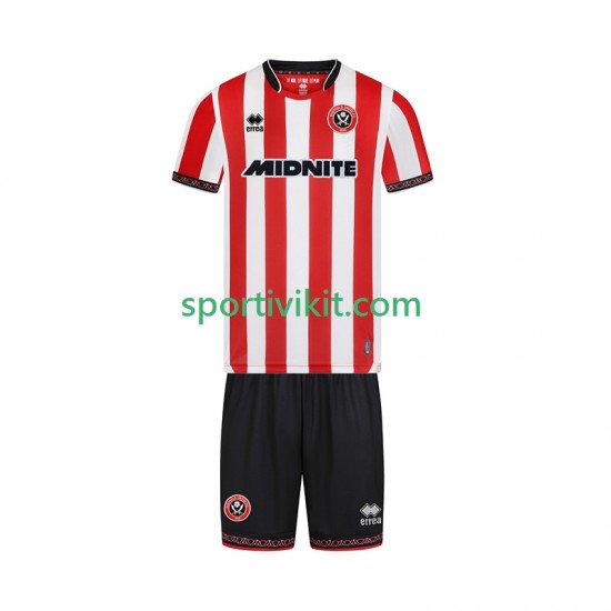 Completo da calcio Bambini Sheffield United Maglia Prima 2025-2026 Manica Corta