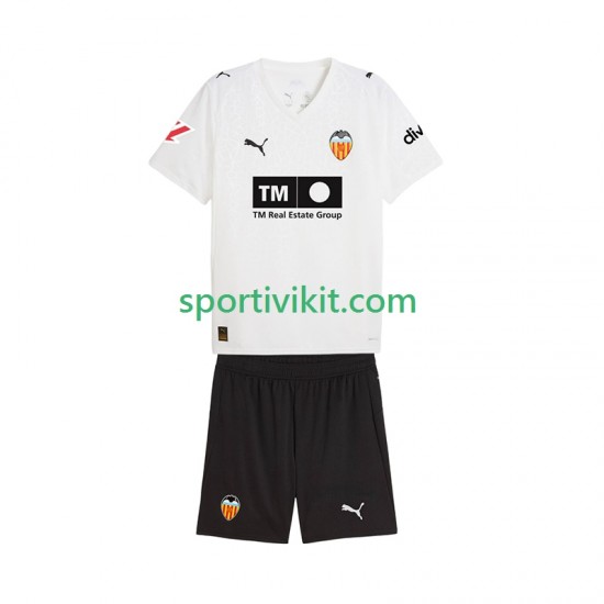 Completo da calcio Bambini Valencia CF Maglia Prima 2025-2026 Manica Corta