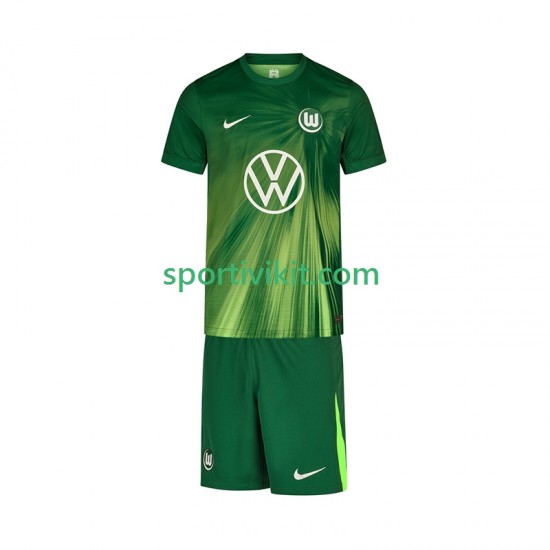 Completo da calcio Bambini VfL Wolfsburg Maglia Prima 2025-2026 Manica Corta